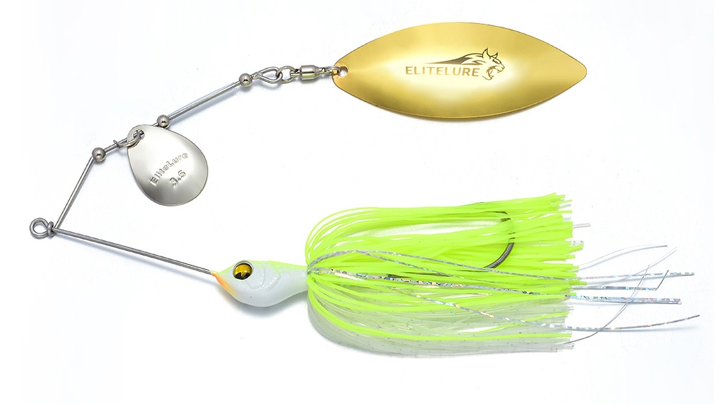 Tiger Pike Spinnerbait 05-White Chartreuse